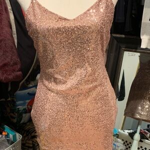 Sequin Rose Gold Dress